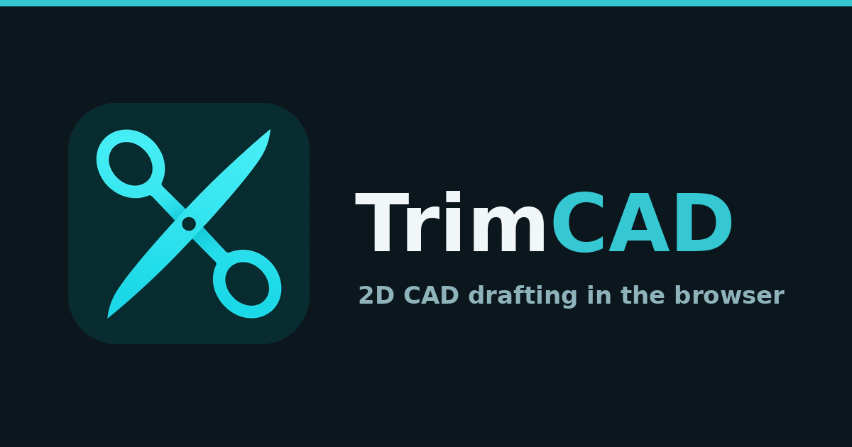 TrimCAD open on a DXF drawing